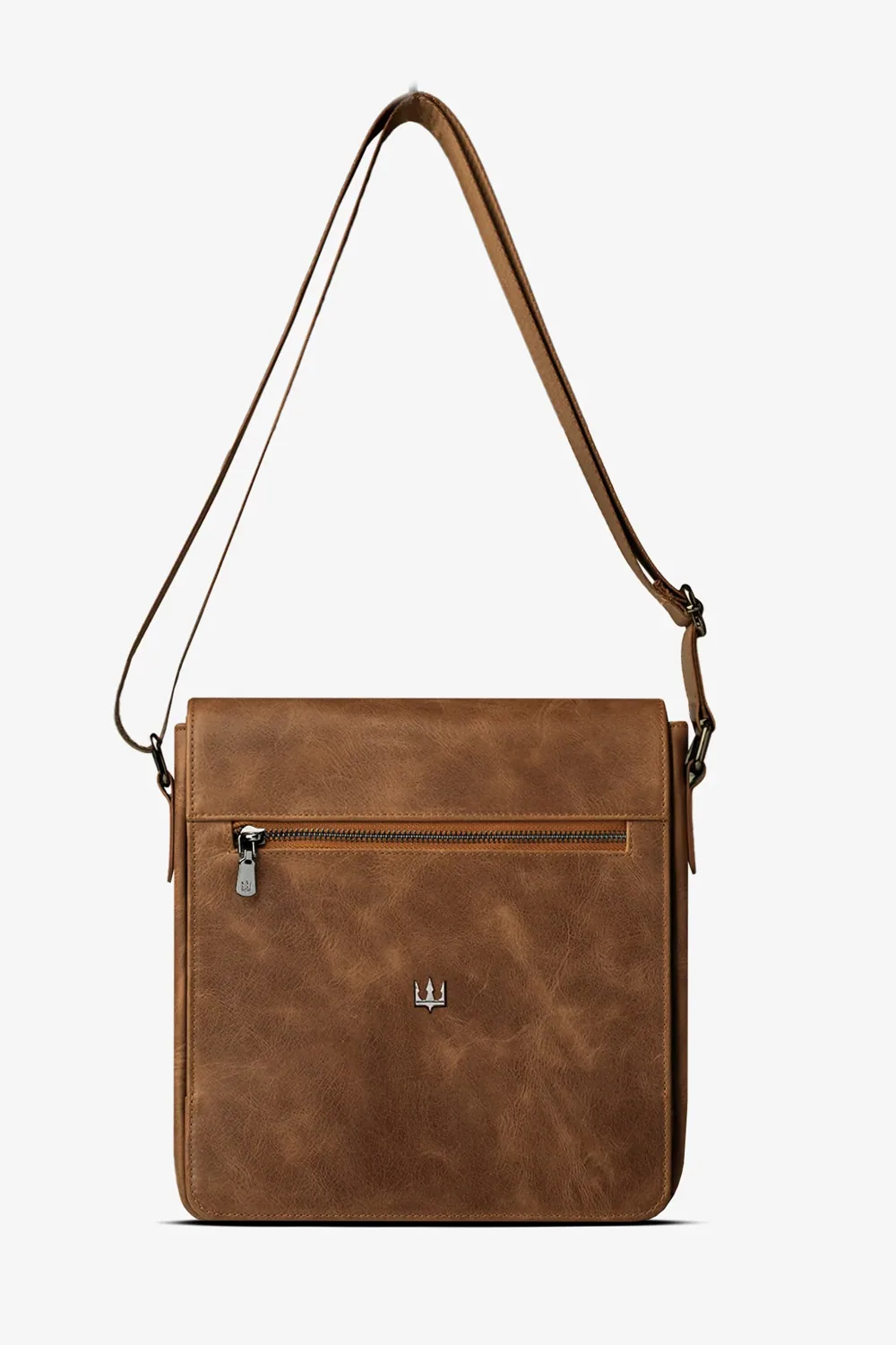 حقيبة كتف جلد طبيعي بحزام طويل - غلوب