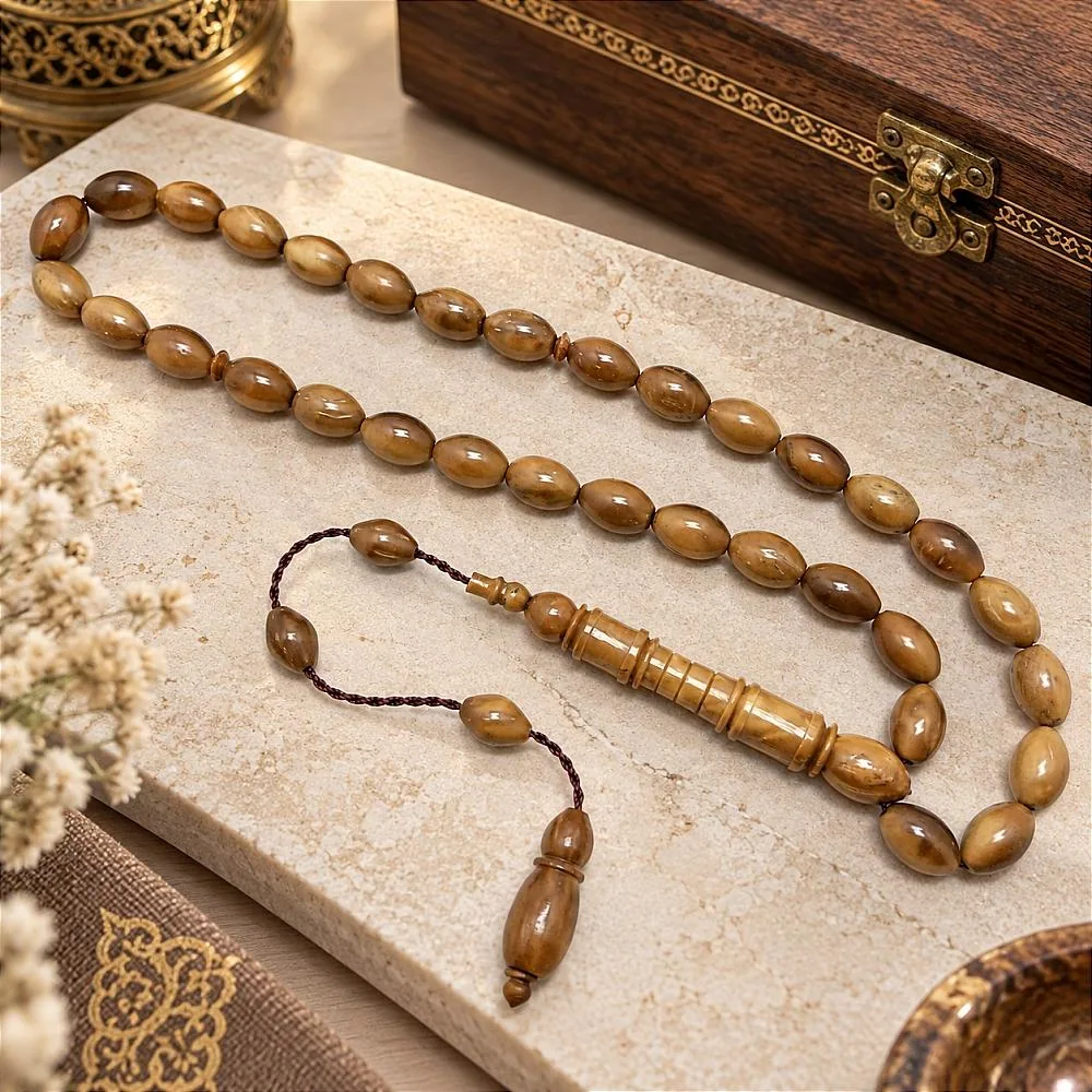 مسبحة كوكا بمئذنة منحوتة على الشاهد