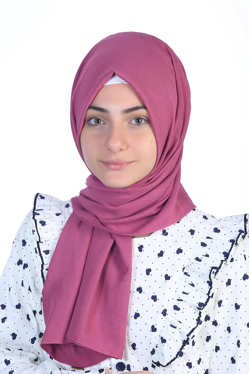 وشاح بنات من القطن والبامبو بلون فوشيا