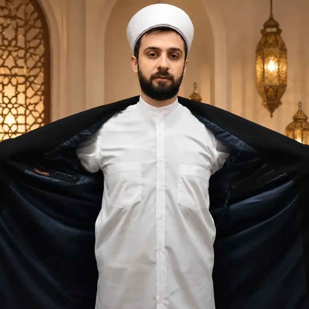 جبة رجالية بياقة سترة من الكشمير مبطنة بالكامل - صورة 2