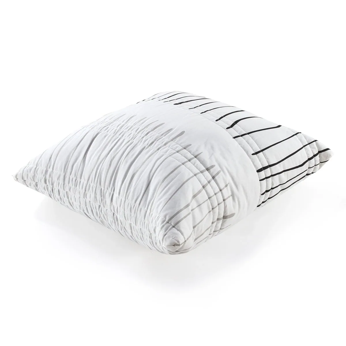 مقعد أرضي مبطن 70×70 سم بنقش حمار وحشي رمادي