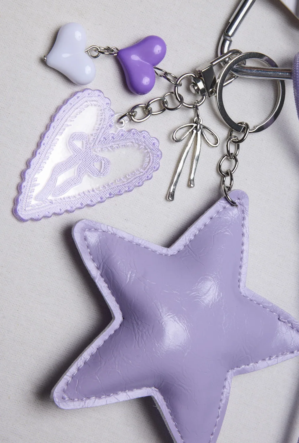 ميدالية ليلكية بقلب ونجمة - صورة 4