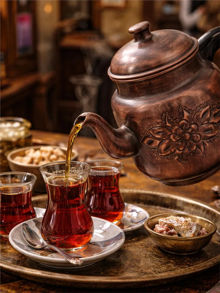 إبريق نحاسي معتق منقوش 1.35 لتر