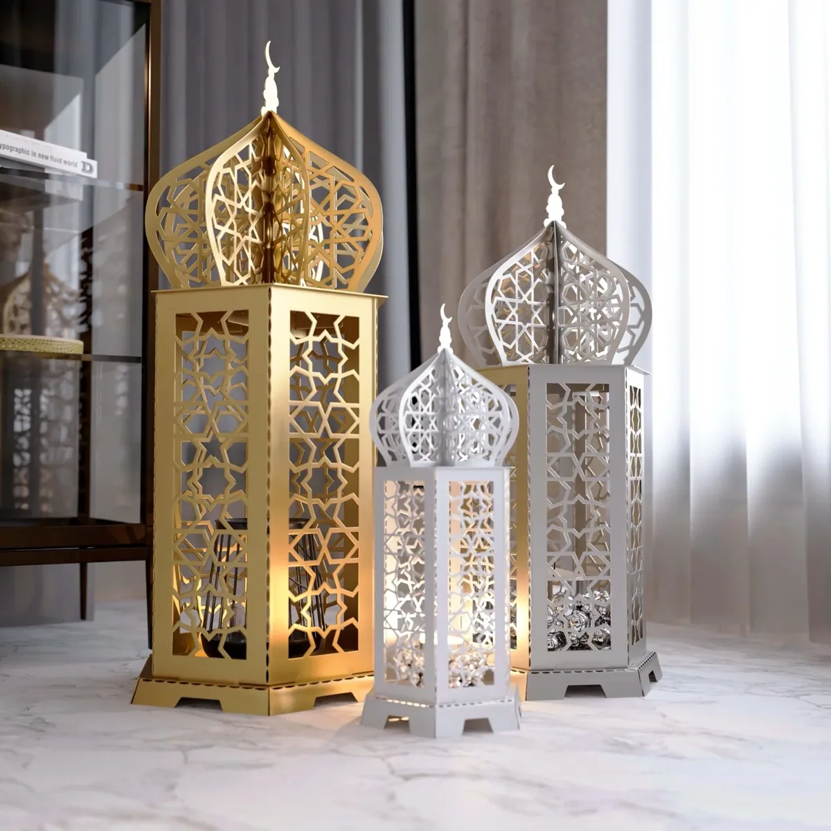 فانوس رمضان معدني ديكور
