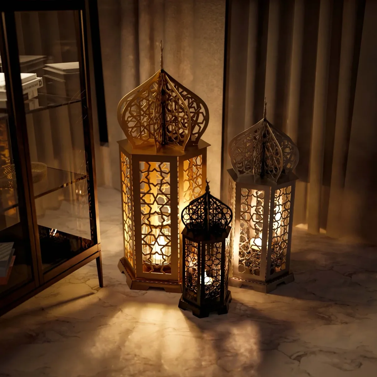 فانوس رمضان معدني ديكور - صورة 6