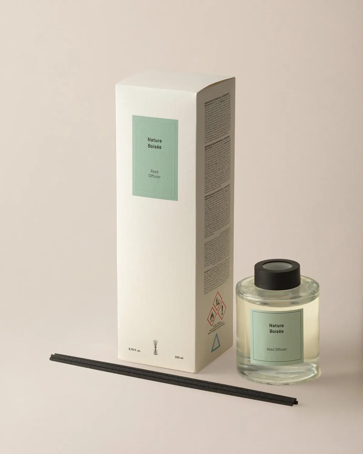 معطر جو بأعواد 200 مل في زجاجة سوداء - صورة 3