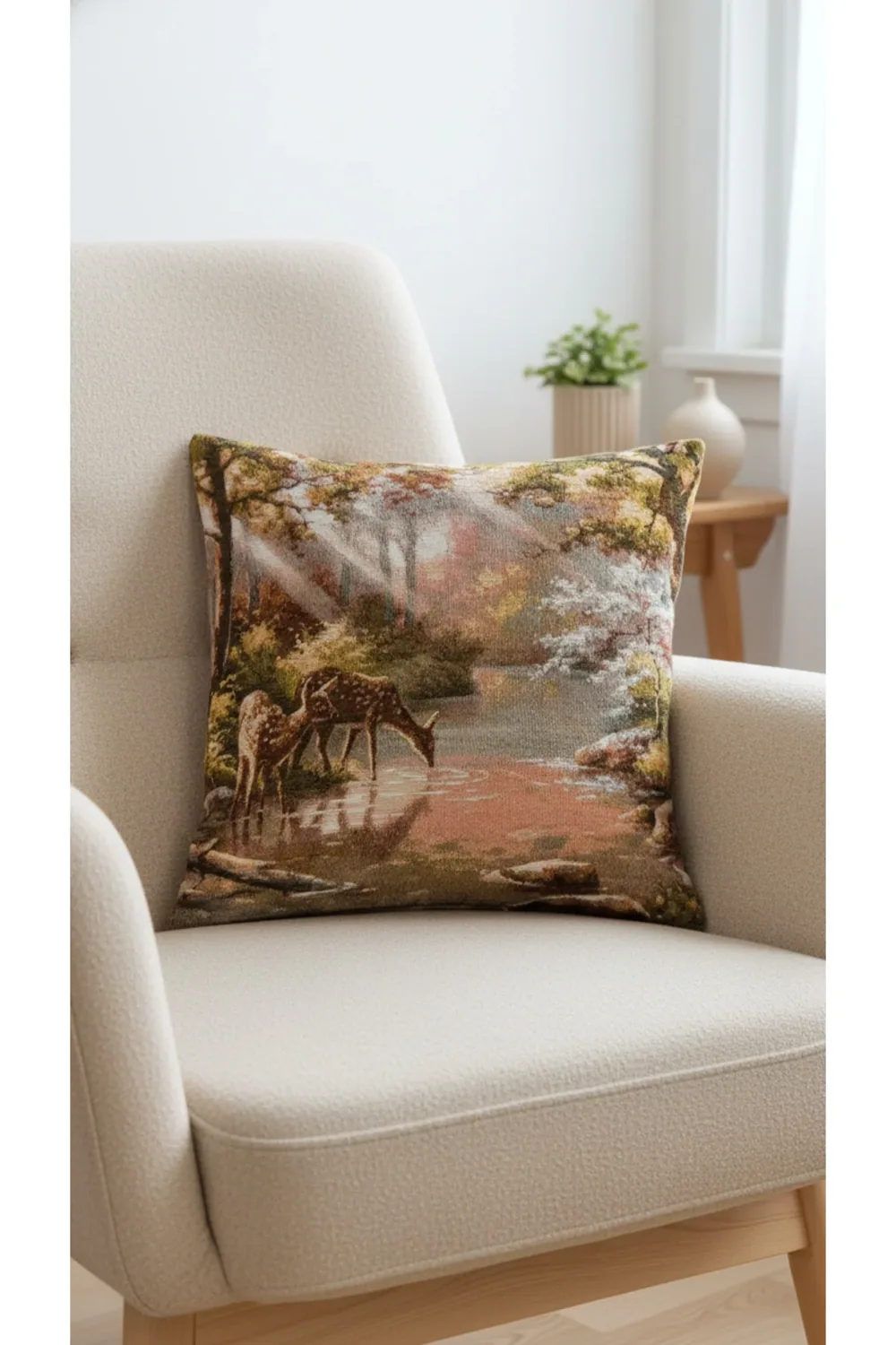 غطاء كوشن بوجهين منقوش 45×45 سم - متعدد الألوان - صورة 2