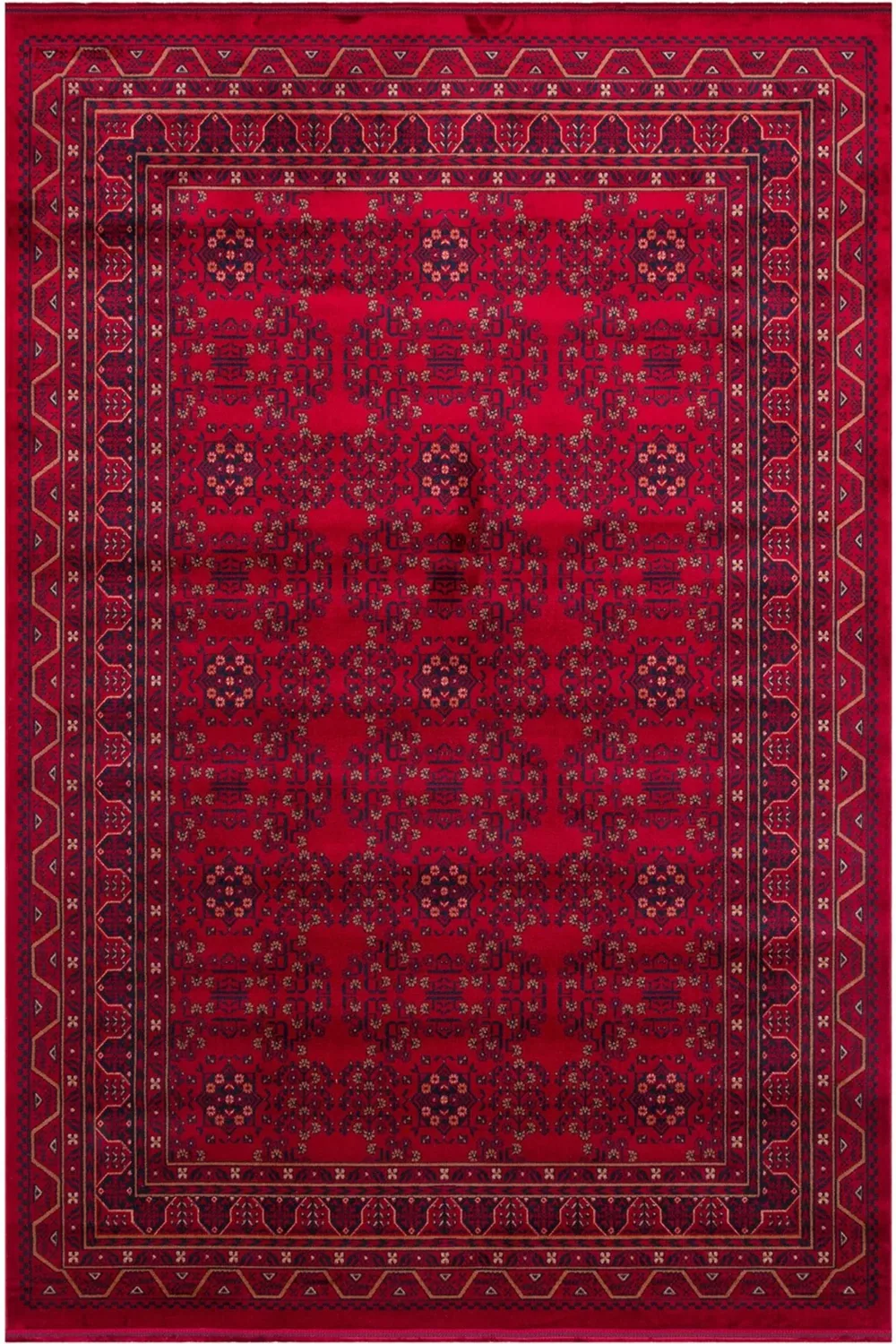 سجادة صالون من الفسكوز منسوجة آليًا - أحمر - 80×150 سم