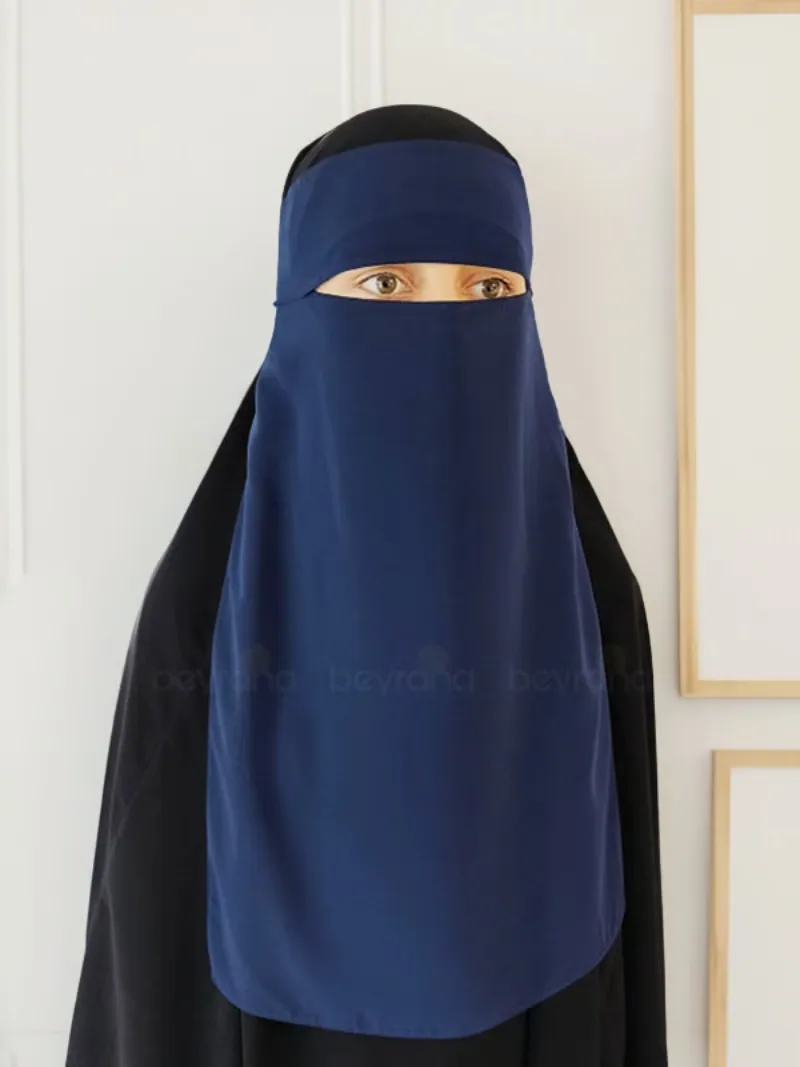 نقاب طبقة واحدة بأربطة كحلي