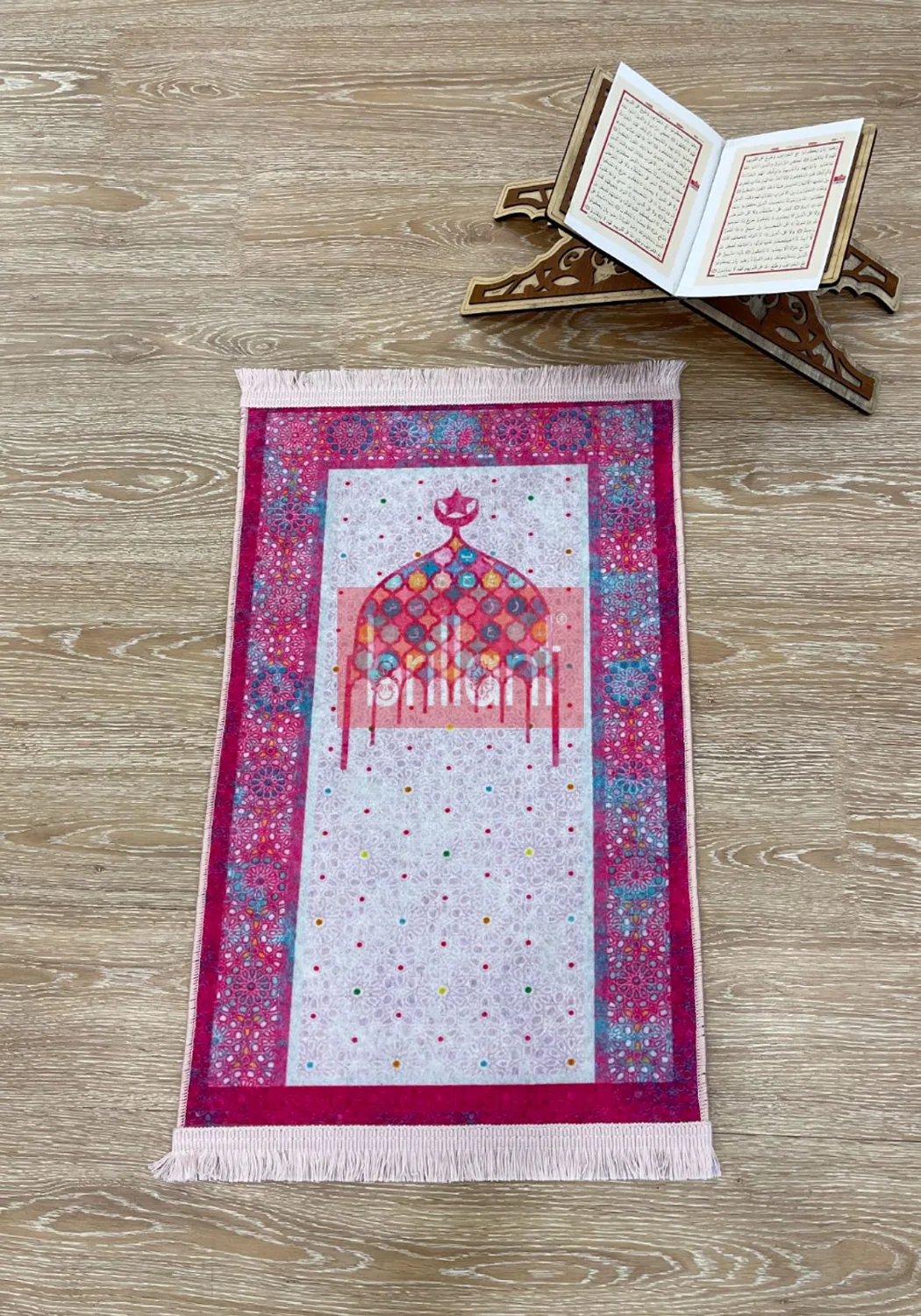 سجادة صلاة صغيرة للأطفال بأهداب 50×80 سم
