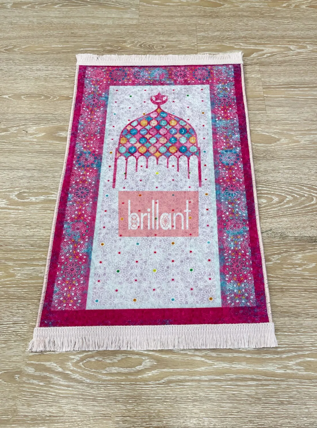 سجادة صلاة صغيرة للأطفال بأهداب 50×80 سم - صورة 3