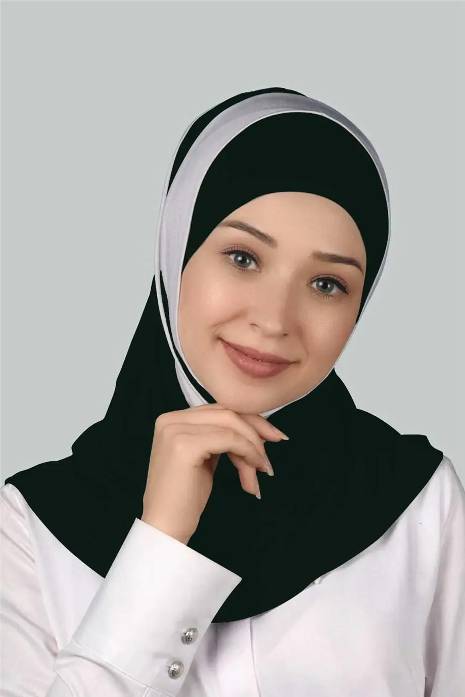 حجاب جاهز بلونين - صورة 4