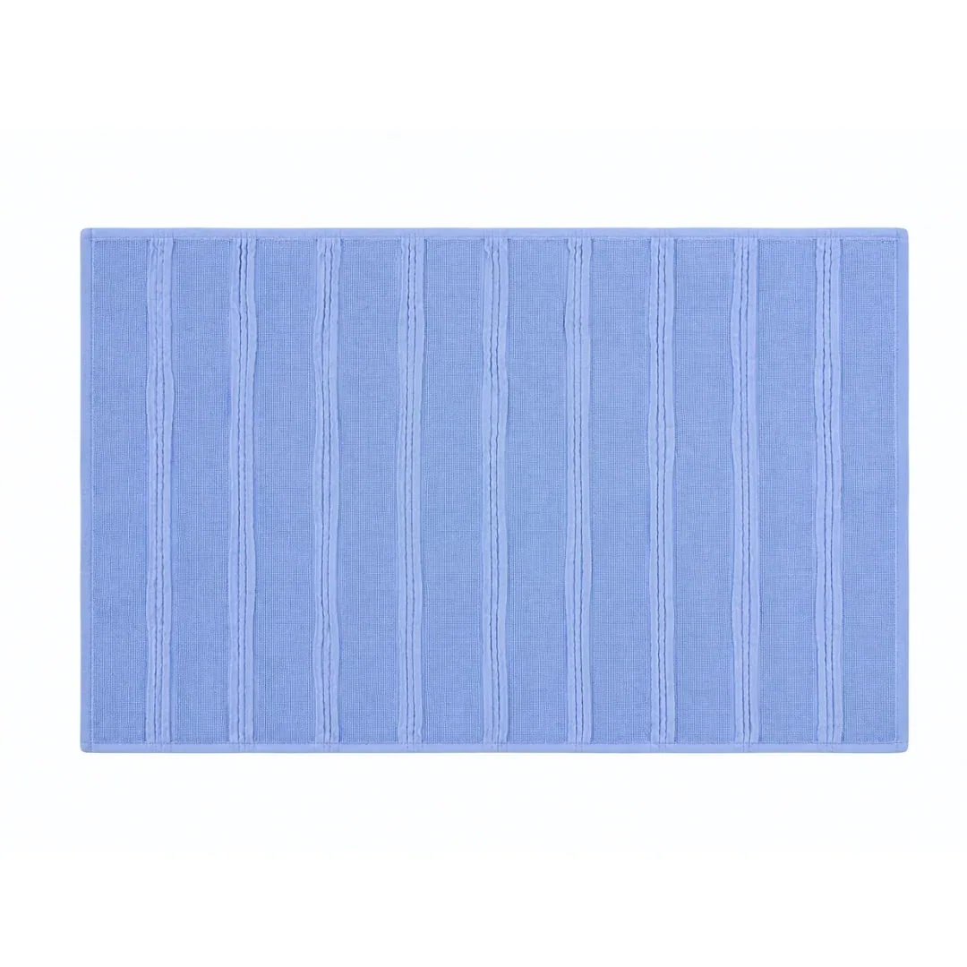 دواسة حمّام من قطن سادة 50×90 سم - أزرق - صورة 2