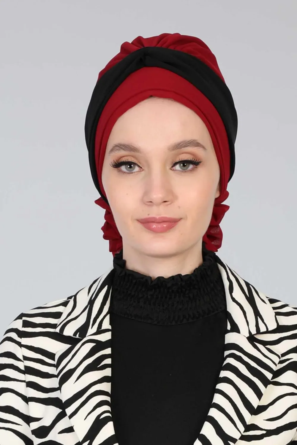 حجاب شيفون جاهز بلونين