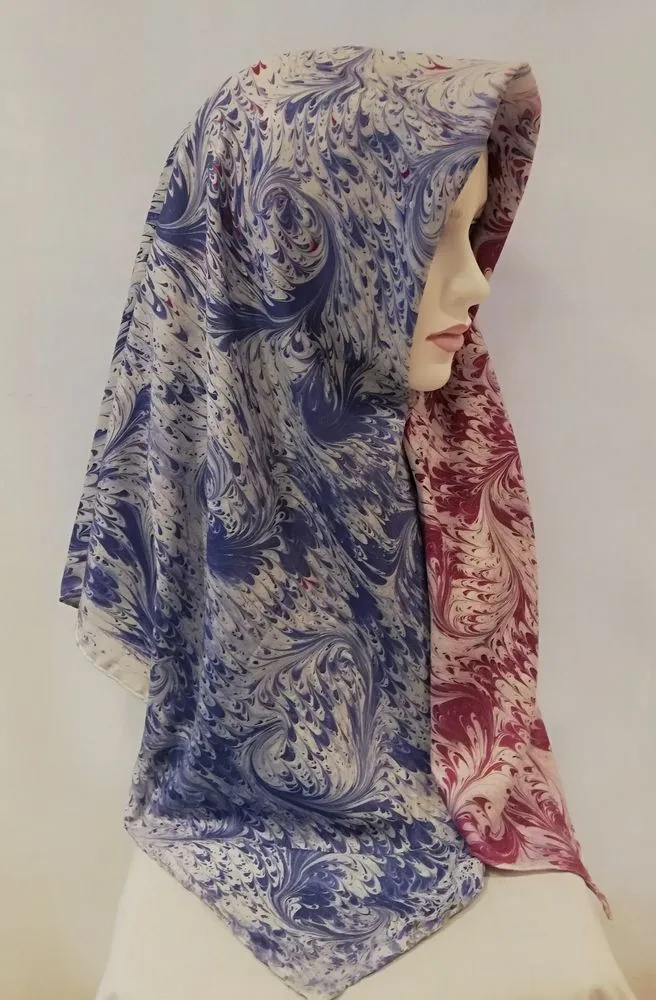 إيشارب رايون بإبرو أزرق وفوشيا متدرج - صورة 4