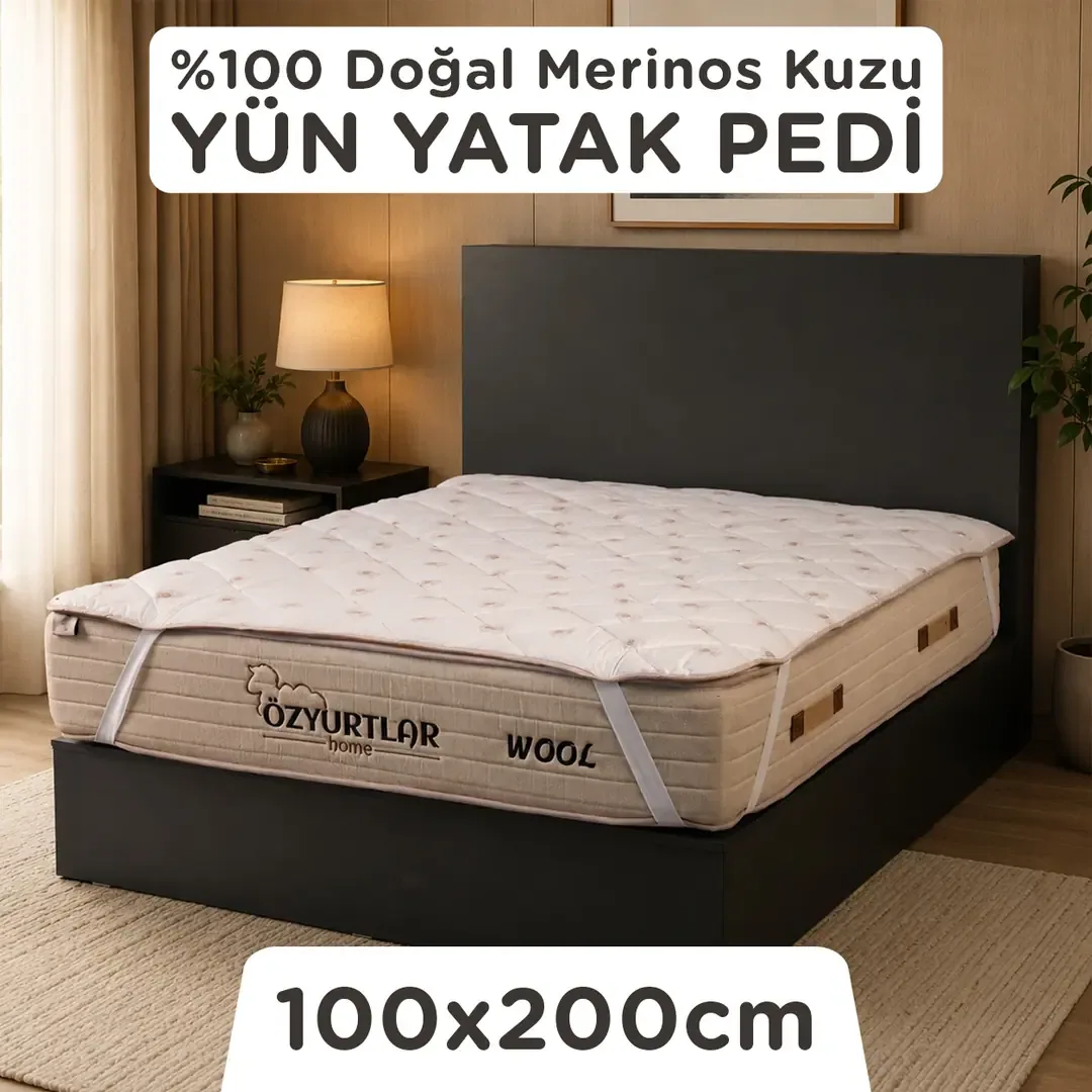 واقي فرشة من صوف بطابع فاخر 100×200 سم