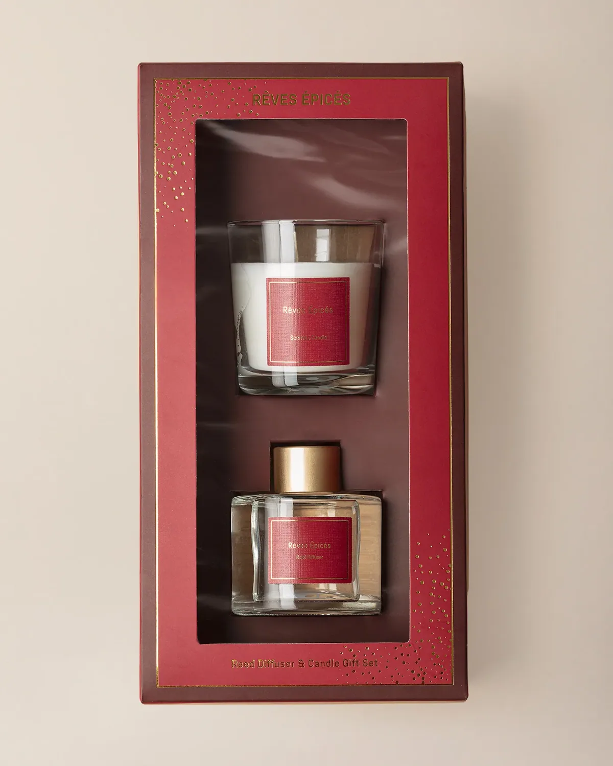 طقم شمعة 120 غ ومعطر جو بأعواد 200 مل - صورة 2