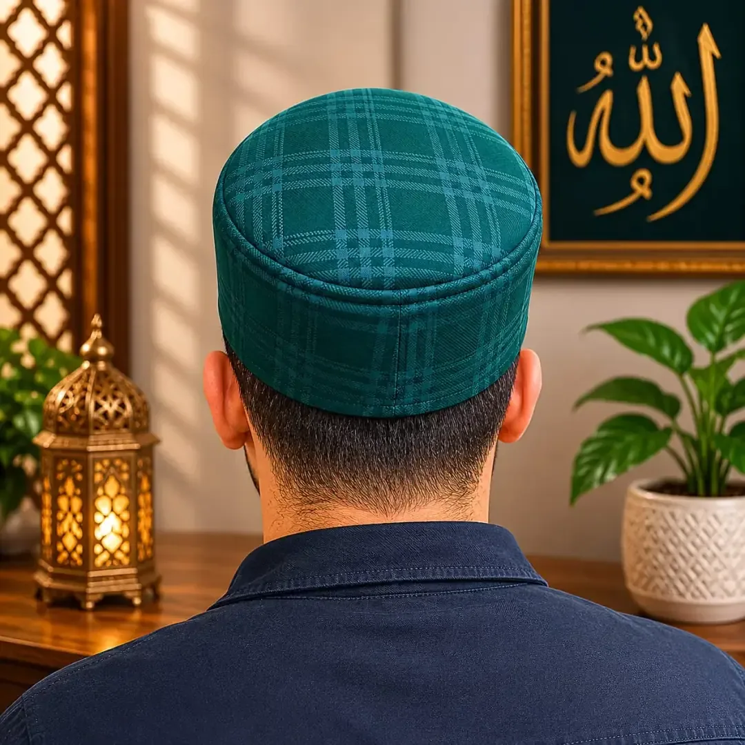 طاقية صلاة من المخمل منقوشة