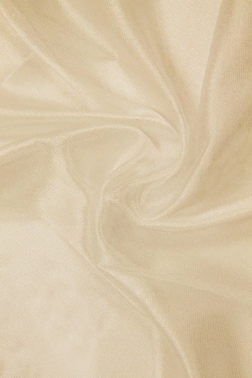 ستارة تول شفاف بلون كريمي مقاس 200×260 سم - صورة 2