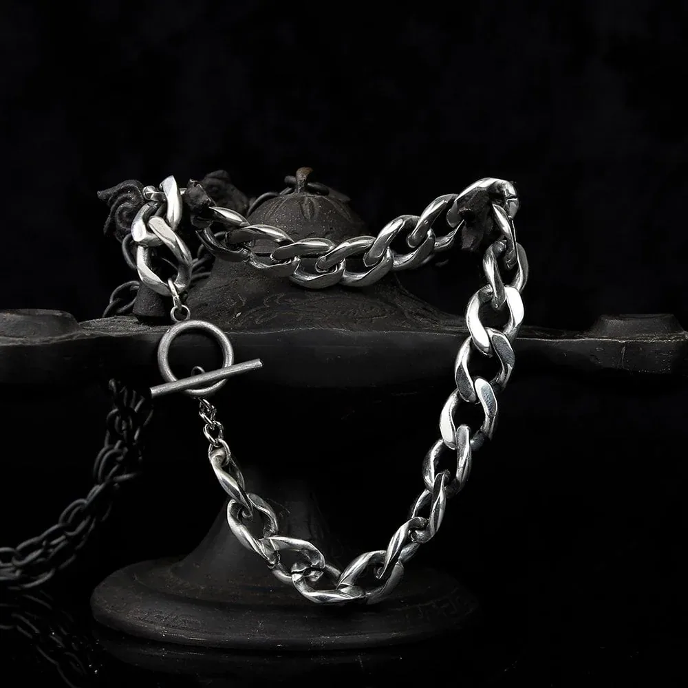سوار رجالي فضة بسلسلة مضفورة