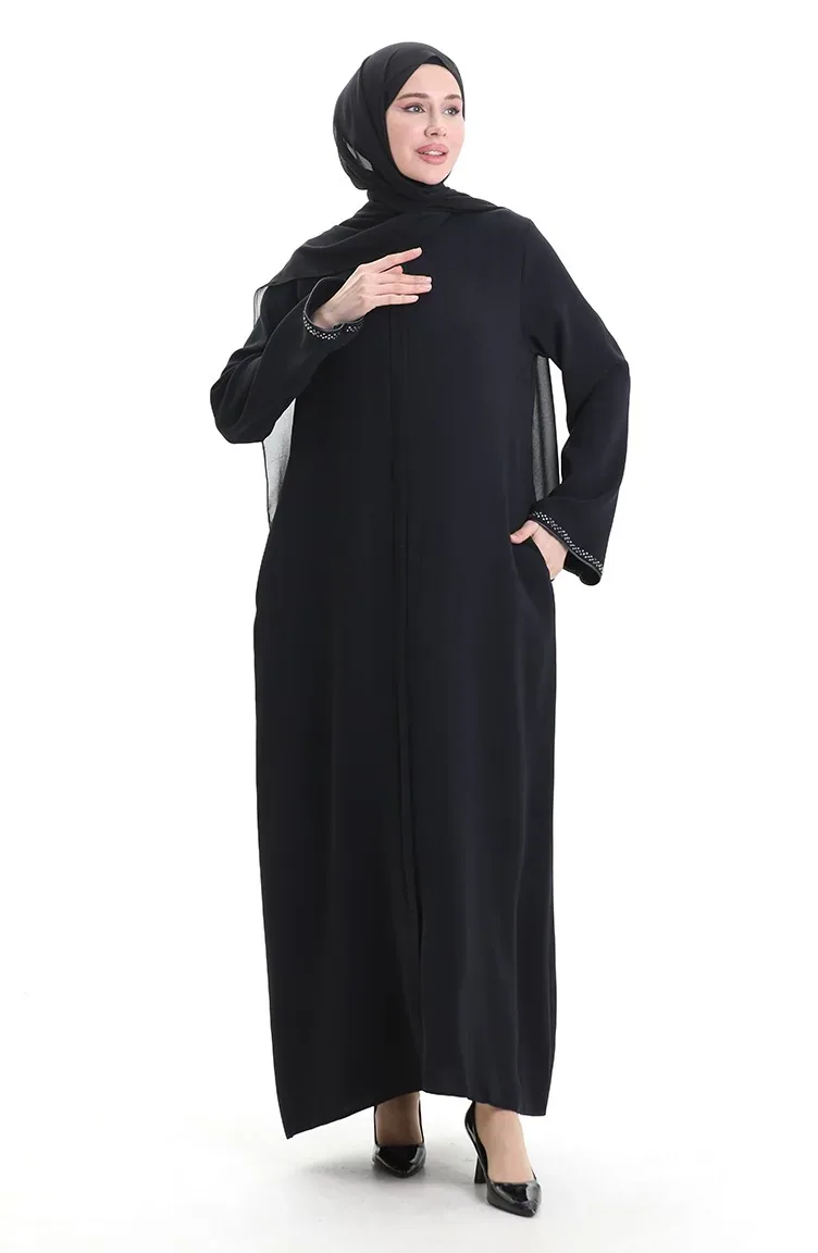 فرجية مودال بأكمام حريم كحلي ورمادي