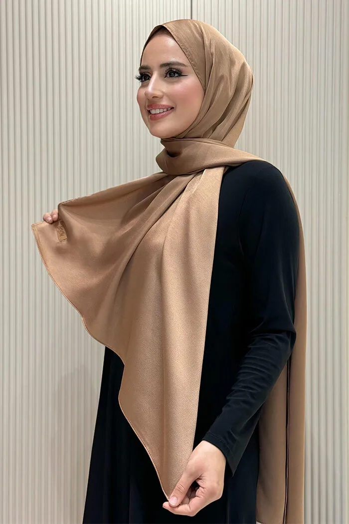 شال ساتان سادة فيزون - صورة 2