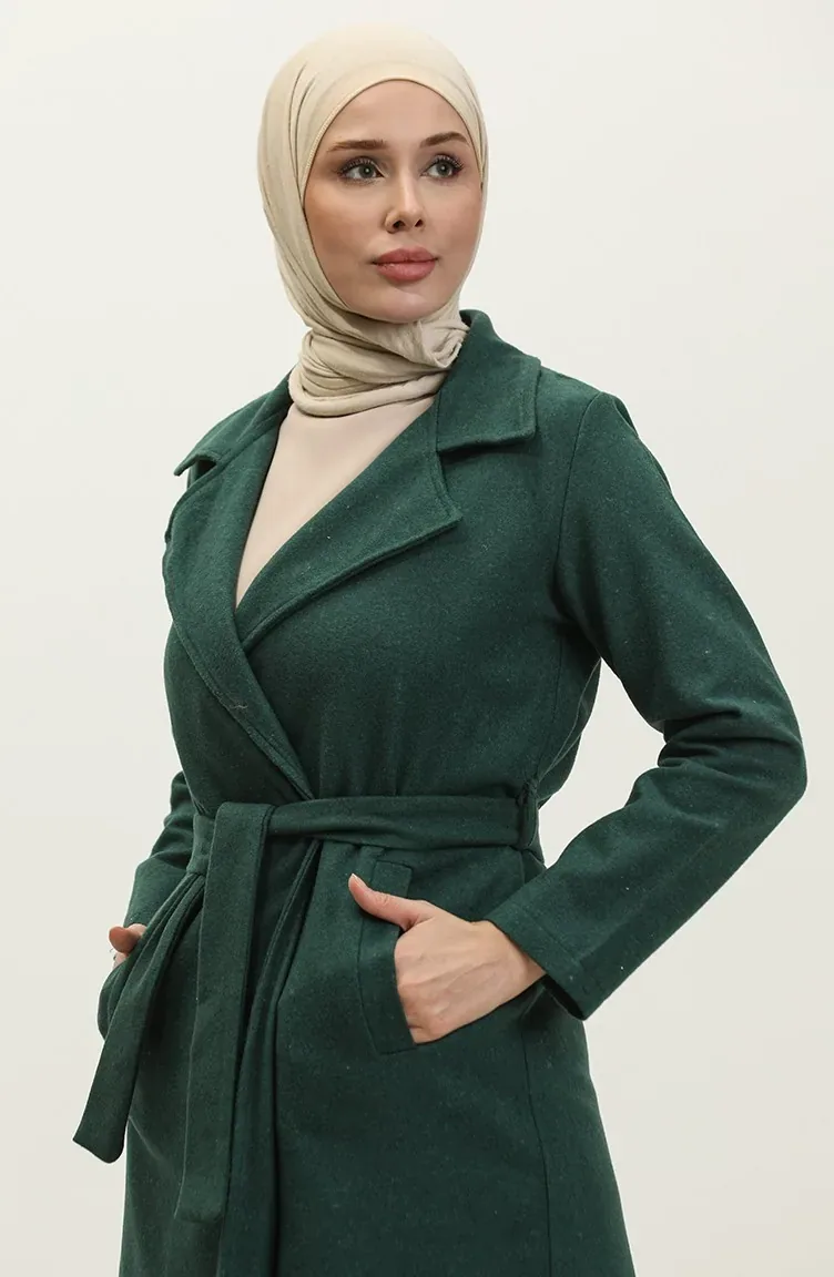 كاب بياقة كروازيه أخضر زمردي - صورة 3