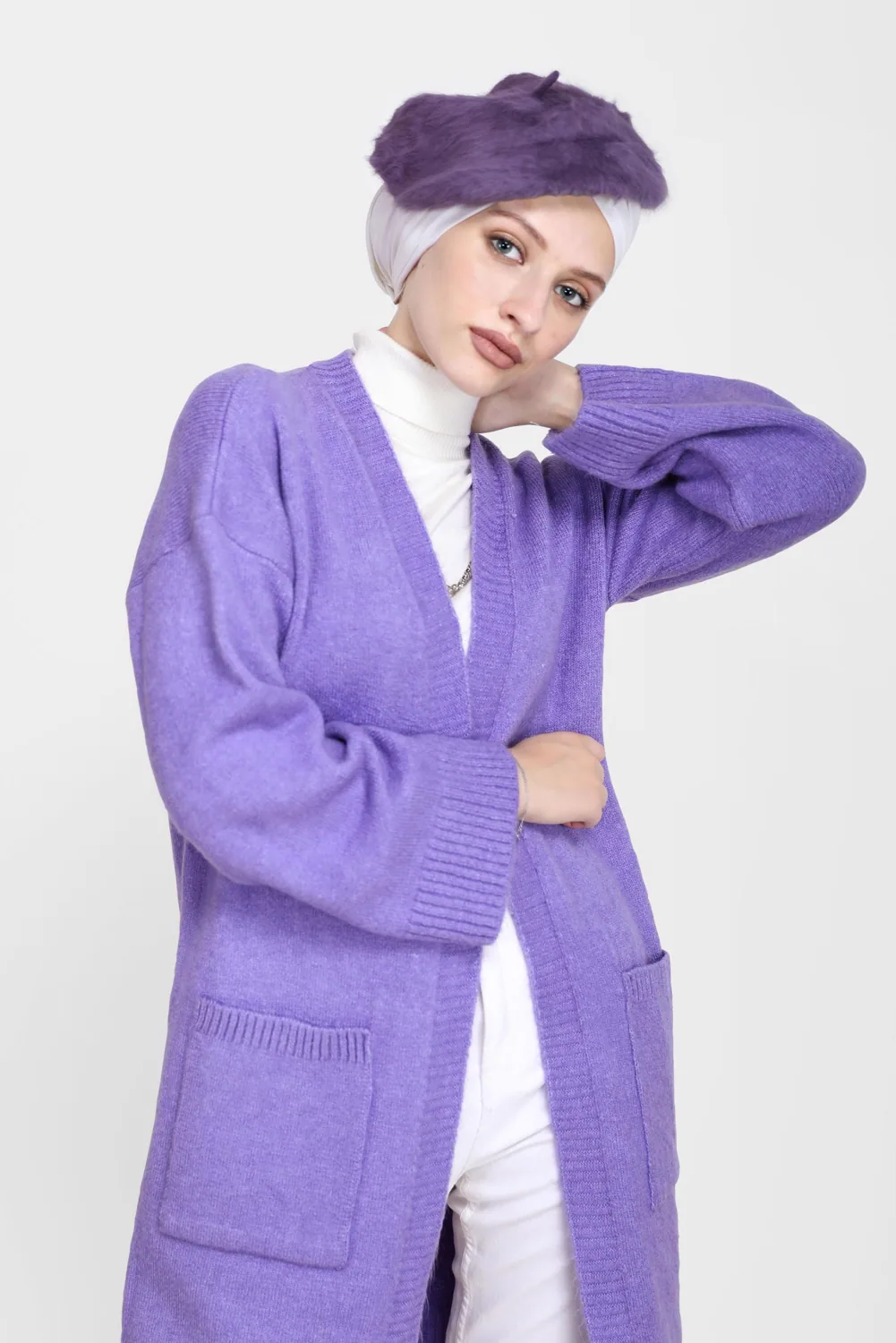 كارديغان تريكو بسيط بجيوب - صورة 2