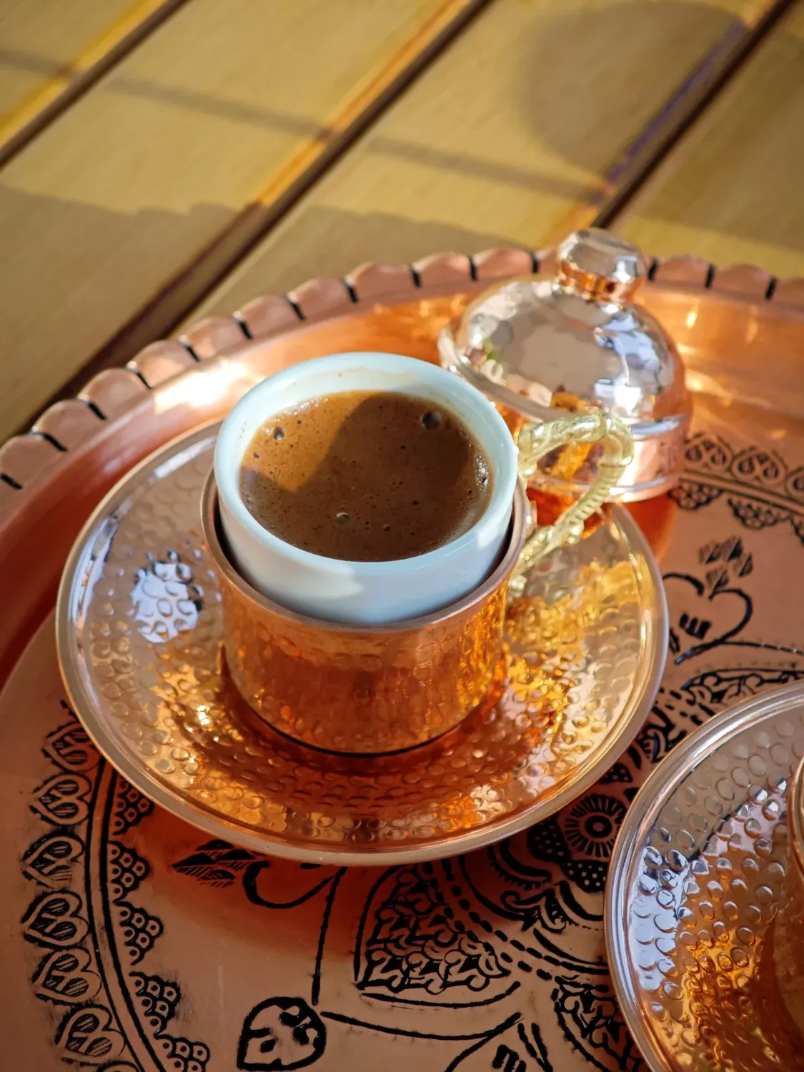 طقم فناجين قهوة نحاسية - صورة 2