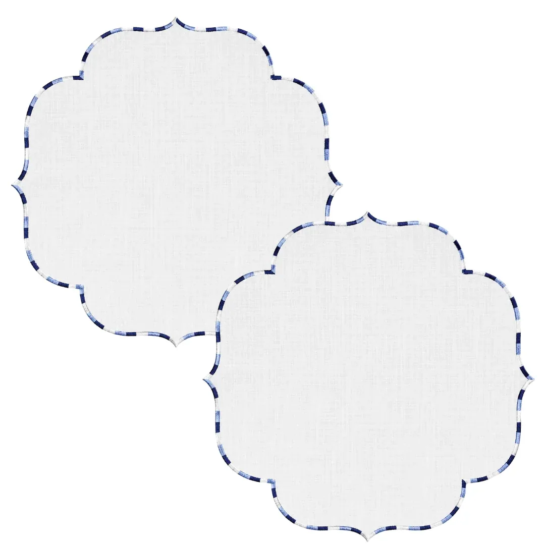 طقم مفرشي أطباق - أزرق - 35×35 سم