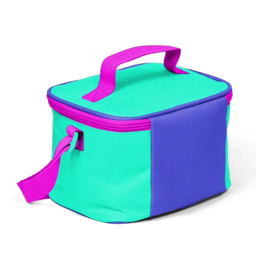 حقيبة طعام حرارية أخضر مائي وبنفسجي - صورة 2