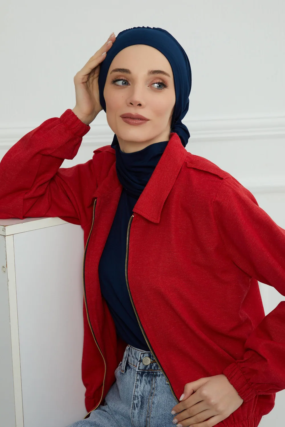 حجاب جاهز من البينيه القطني - صورة 4