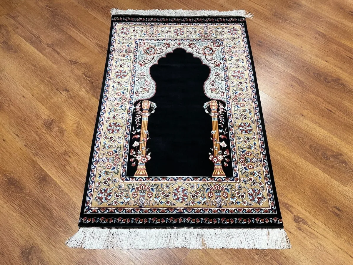سجادة صلاة من خيوط البامبو منسوجة آليًا - 80×120 سم - صورة 3