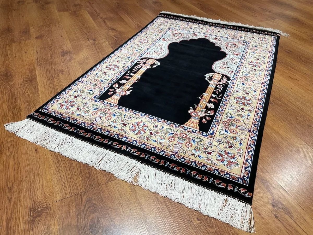 سجادة صلاة من خيوط البامبو منسوجة آليًا - 80×120 سم - صورة 4
