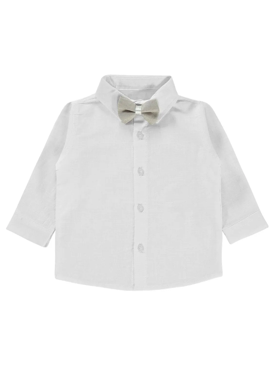 بدلة رضّع ولادي أربع قطع بصدرية وفراشة لون بيج - صورة 5