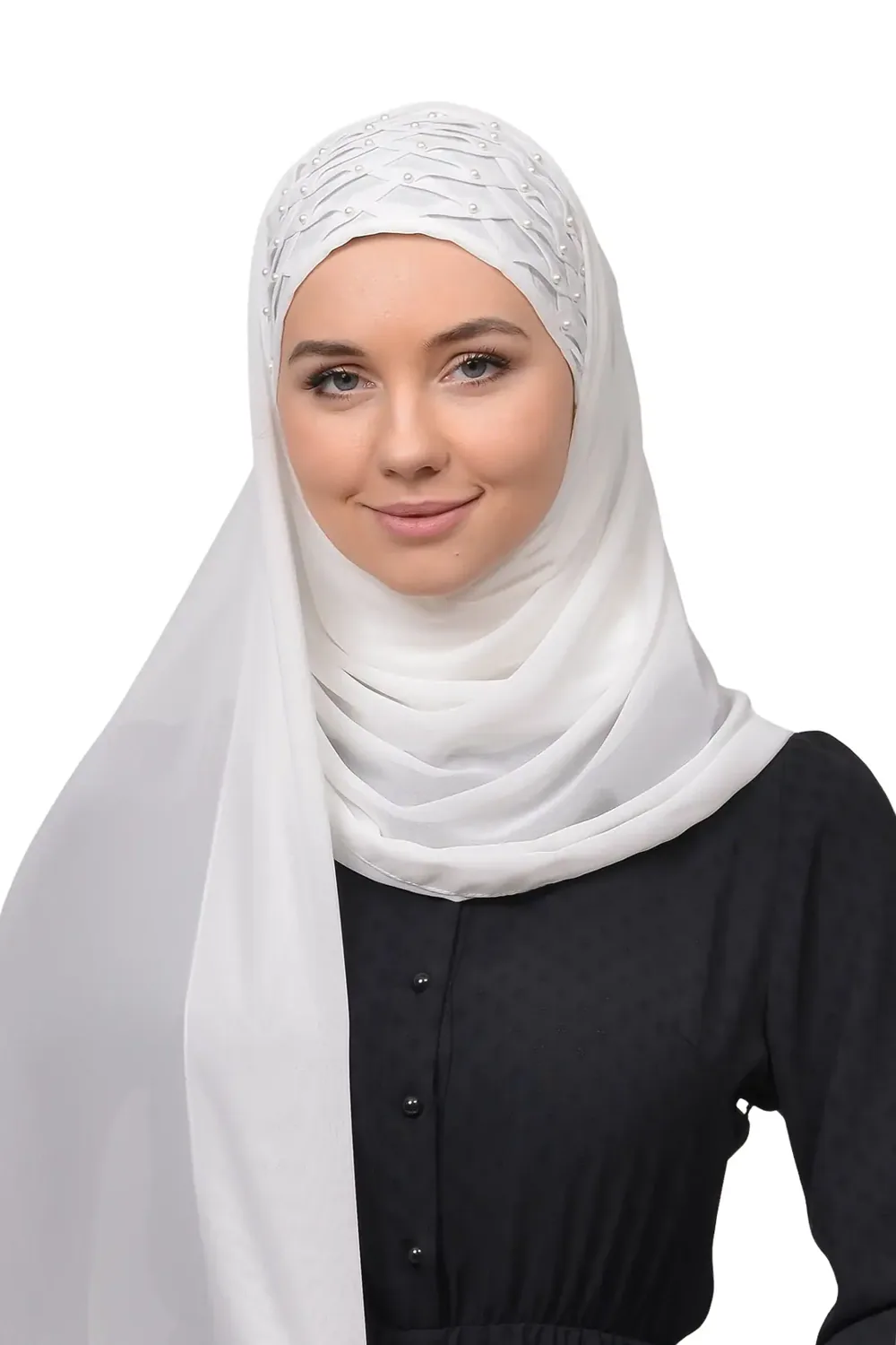 شال شيفون جاهز بخرز وكسرات