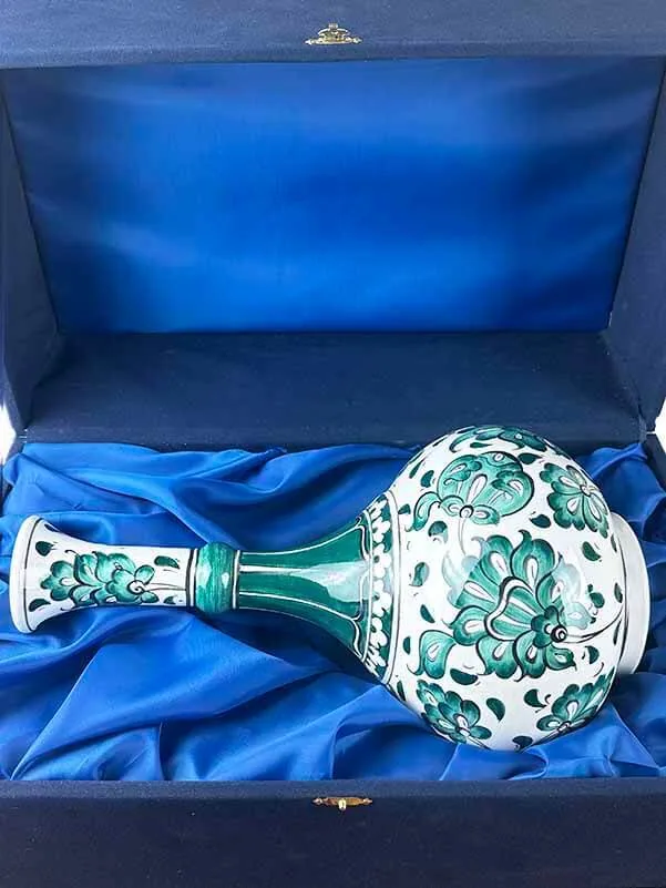 مزهرية إزنيك بلوتس أخضر مزرق بشكل الدمعة - صورة 2