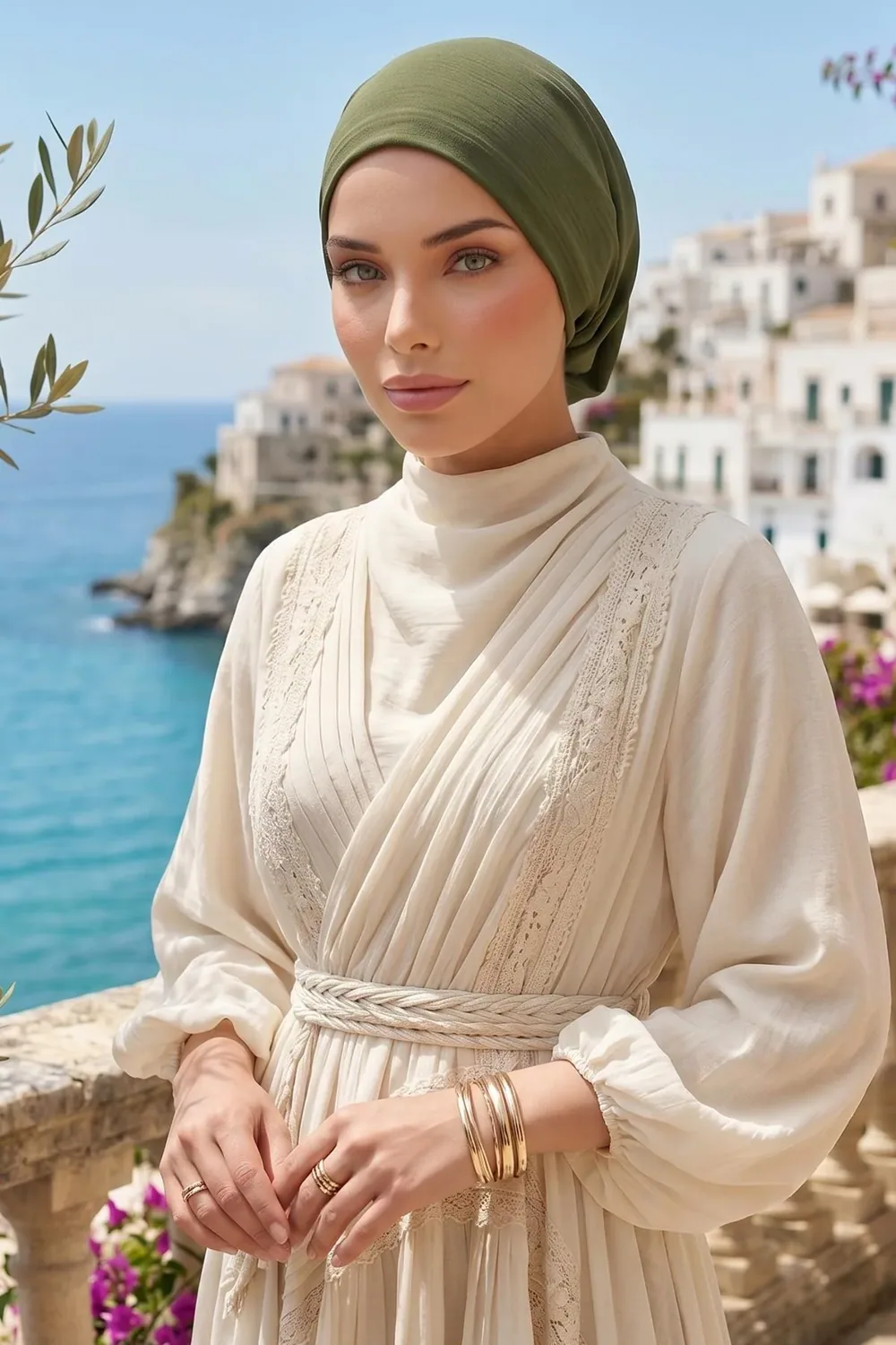 بونيه جاهز منسدل خفيف زيتي