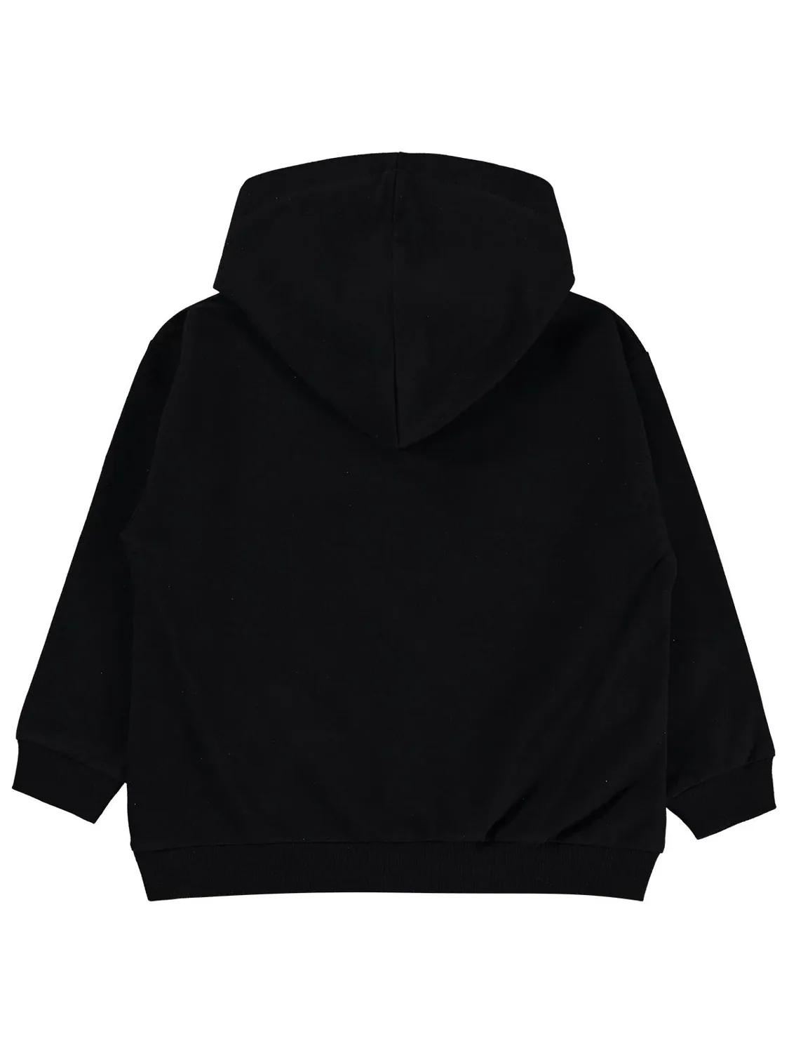 سويت شيرت أسود للأولاد بقلنسوة ومبطّن - صورة 2