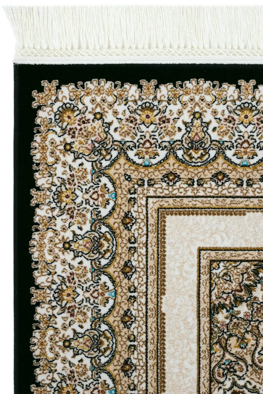 سجادة صالون منسوجة آليًا - بيج وأسود - 80×150 سم - صورة 4