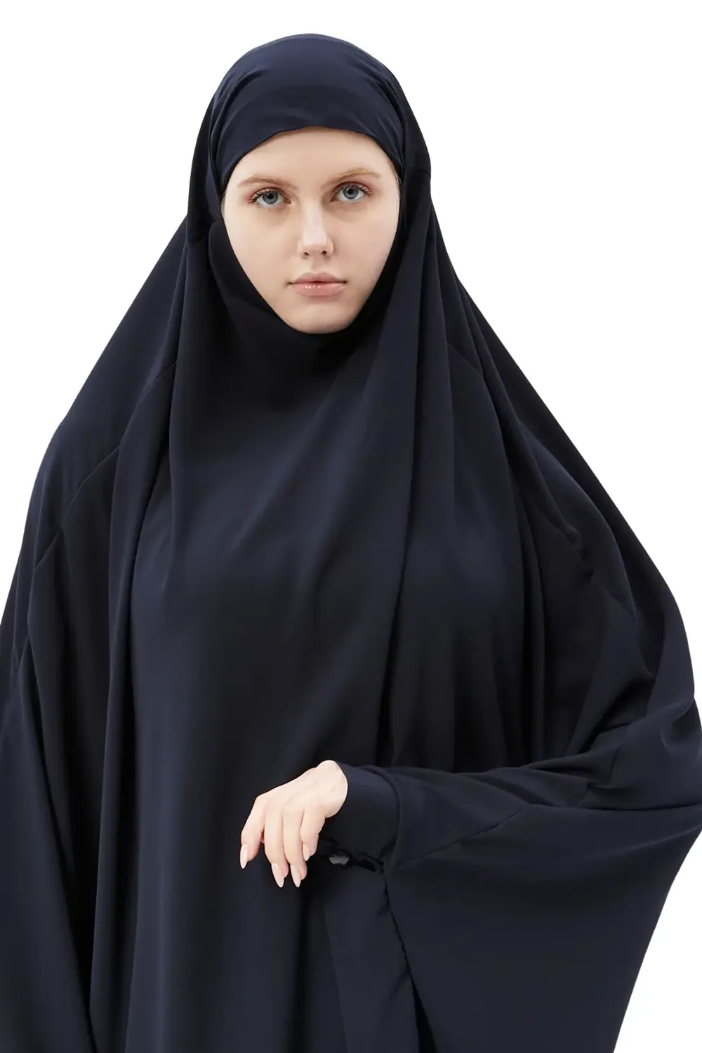نقاب مع خمار طويل من حرير المدينة - صورة 3