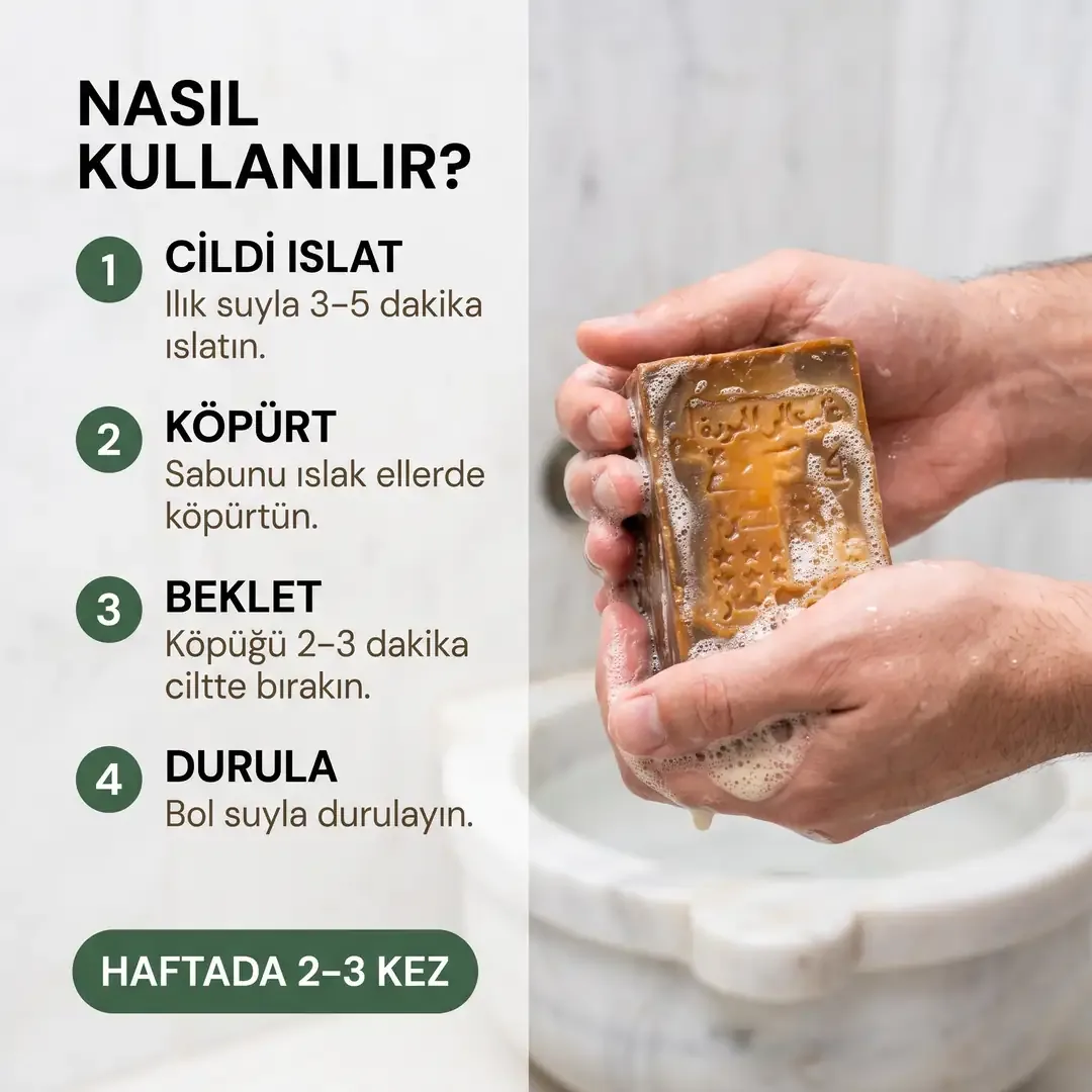 صابون حلبي بزيت الغار 60% قالب 200 غ - صورة 4