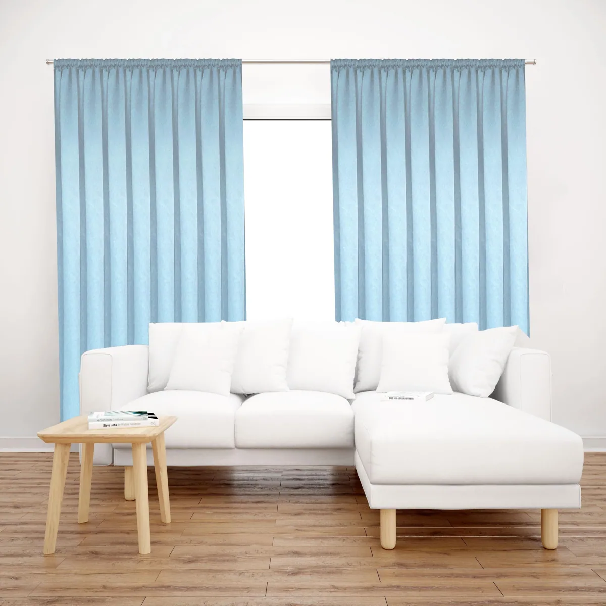 ستارة ساتان بلون أخضر مائي مقاس 140×260 سم