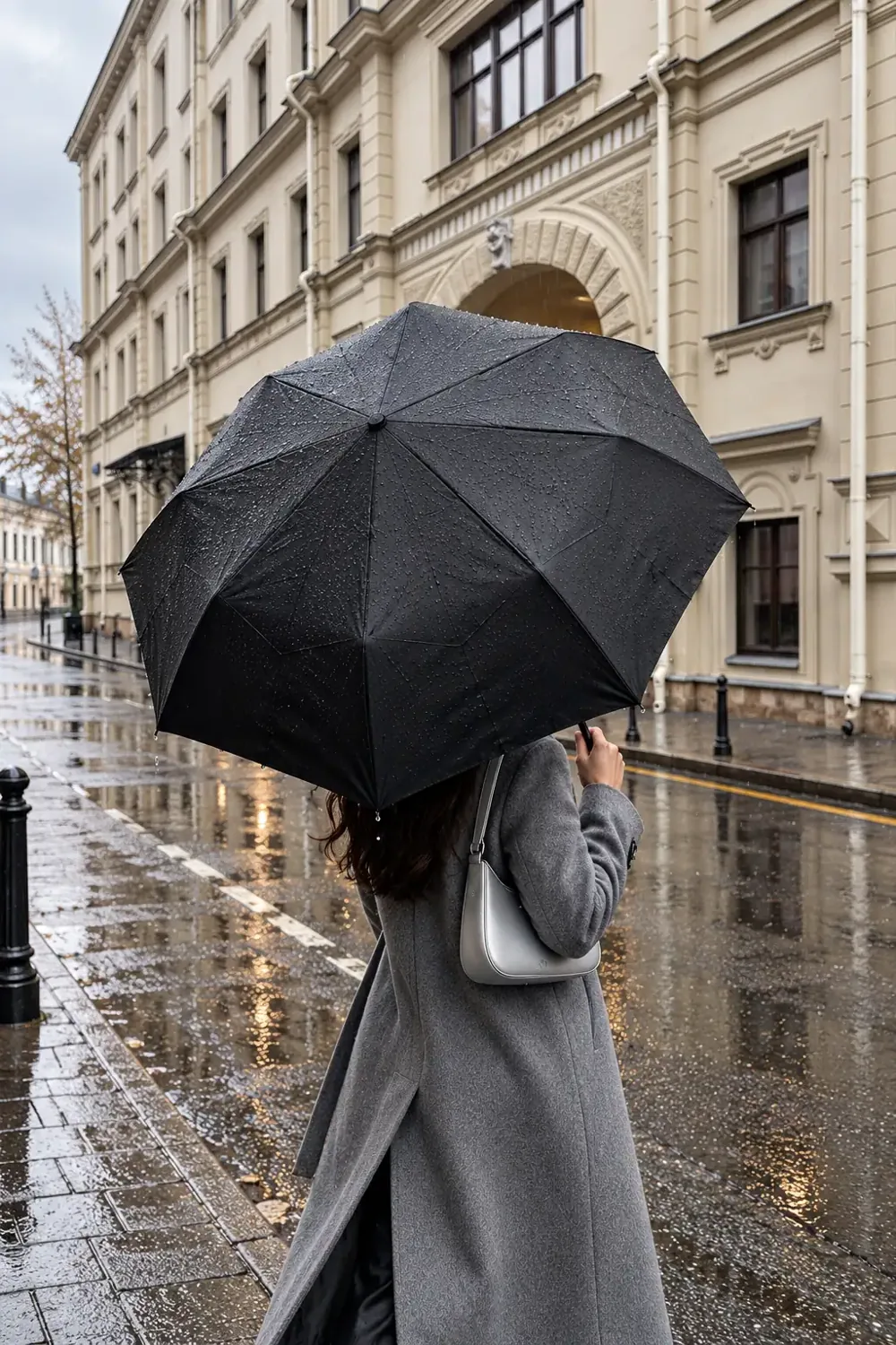 مظلة يدوية قابلة للطي بثماني أسلاك مع غطاء وحلقة يد - صورة 4