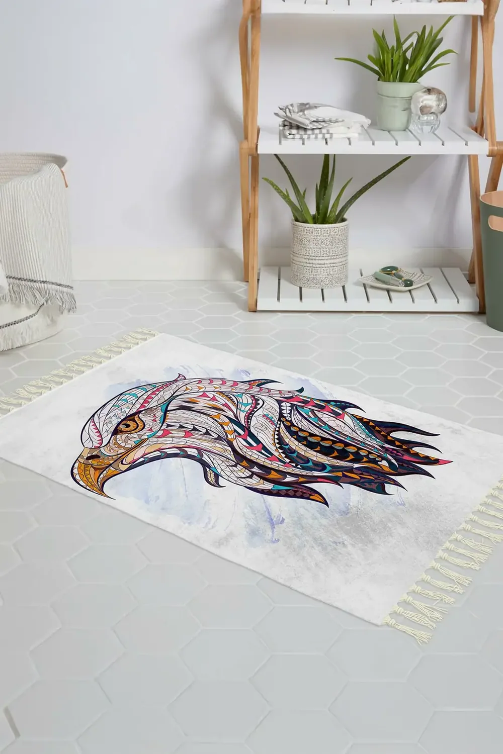 دواسة دش من بوليستر مانعة للانزلاق مطبوعة 50×80 سم