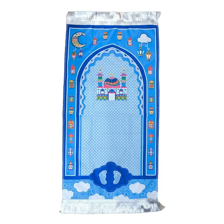 سجادة صلاة للأولاد قابلة للطي مع كيس بسحاب - صورة 2