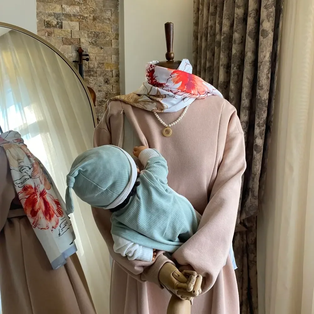 فستان رضاعة شتوي بإبزيم للنفاس - صورة 2