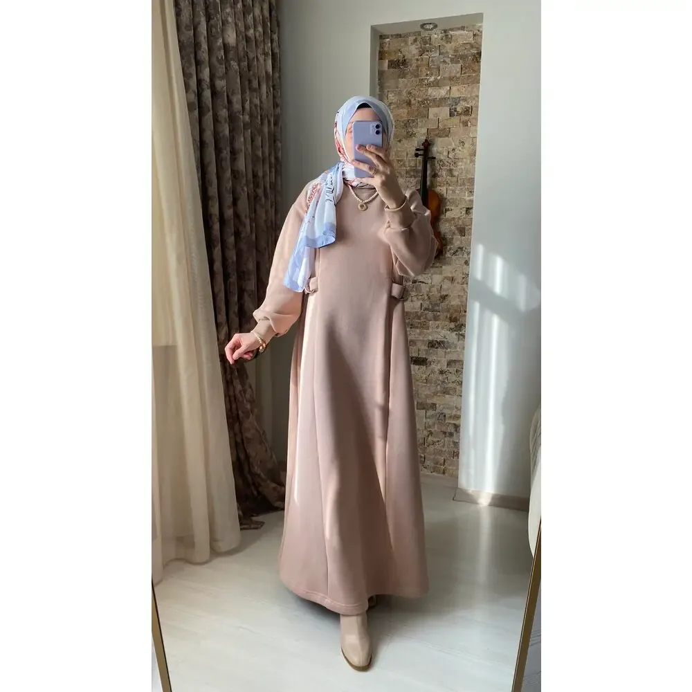 فستان رضاعة شتوي بإبزيم للنفاس - صورة 3