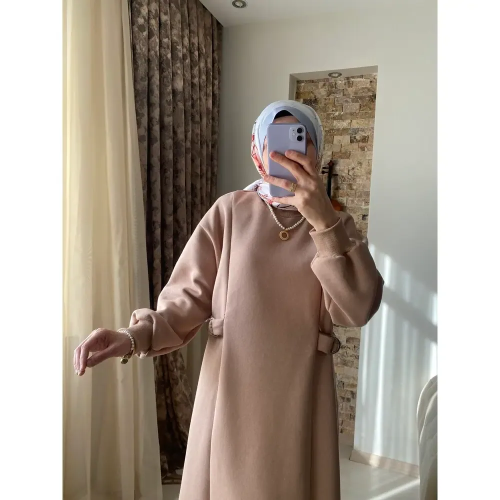 فستان رضاعة شتوي بإبزيم للنفاس - صورة 4
