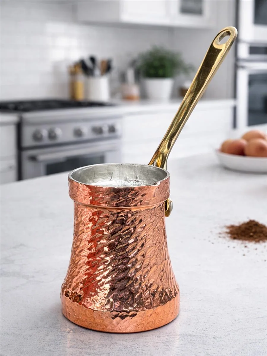 ركوة نحاس بريميوم يدوية بقطر 8 سم - صورة 4